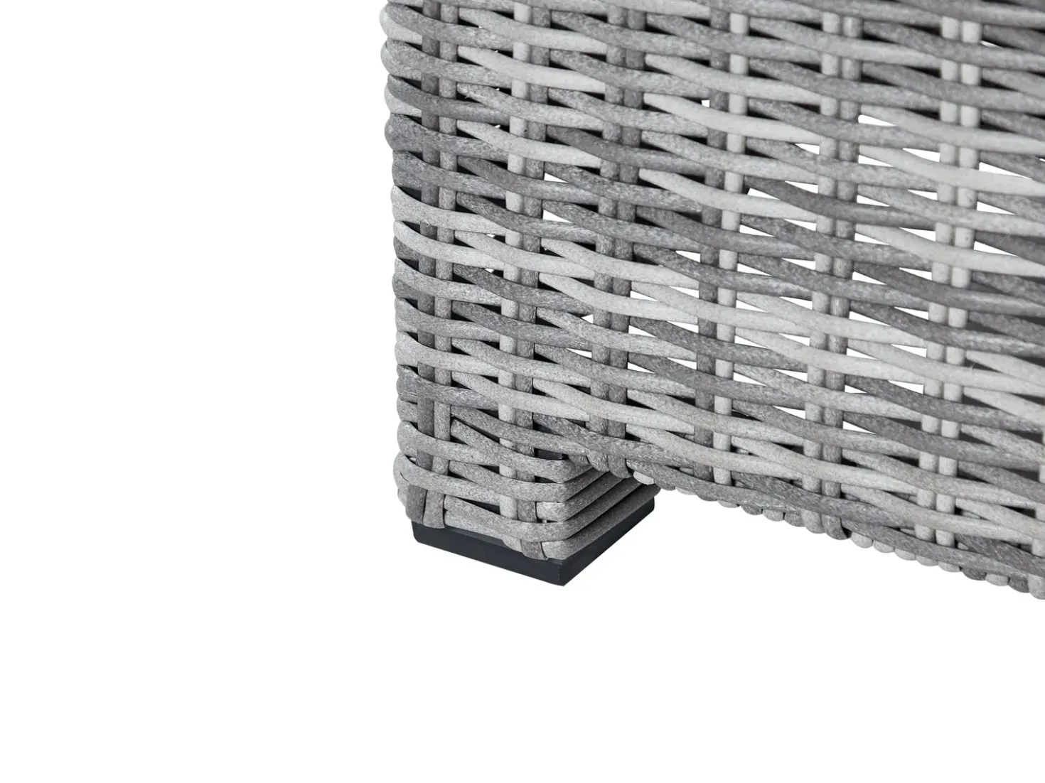 Divano angolare da giardino con pouf 9 posti TEGLIO Rattan sintetico (PE) Grigio