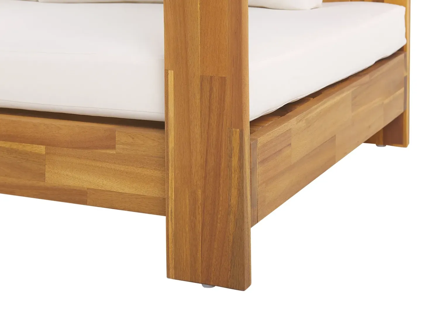 Divano angolare da giardino 5 posti MARETTIMO Lato destro Legno di acacia certificato Marrone
