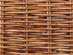 Divano angolare da giardino 3 posti BRIATICO Lato Sinistro Rattan Naturale