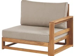Divano angolare da giardino 2 posti TIMOR Modulare Legno di acacia certificato Marrone chiaro