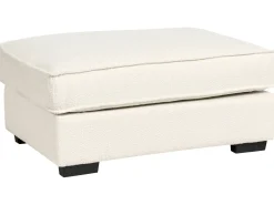 Divano angolare KOLDING Bouclé Beige chiaro con ottomana Lato Sinistro