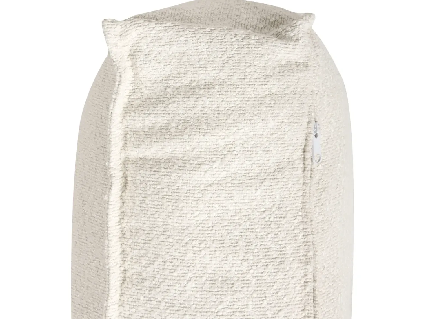 Divano angolare KOLDING Bouclé Beige chiaro con ottomana Lato Sinistro