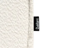 Divano angolare KOLDING Bouclé Beige chiaro con ottomana Lato Sinistro