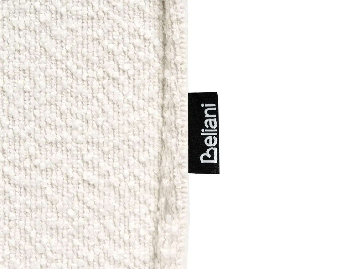 Divano angolare KOLDING Bouclé Beige chiaro con ottomana Lato Sinistro