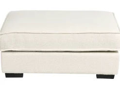 Divano angolare KOLDING Bouclé Beige chiaro con ottomana Lato Sinistro