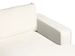 Divano angolare KOLDING Bouclé Beige chiaro con ottomana Lato Sinistro