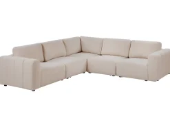 Divano angolare modulare 5 posti KIVVIK Bouclé Beige Lato destro