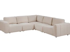 Divano angolare modulare 5 posti KIVVIK Bouclé Beige Lato Sinistro