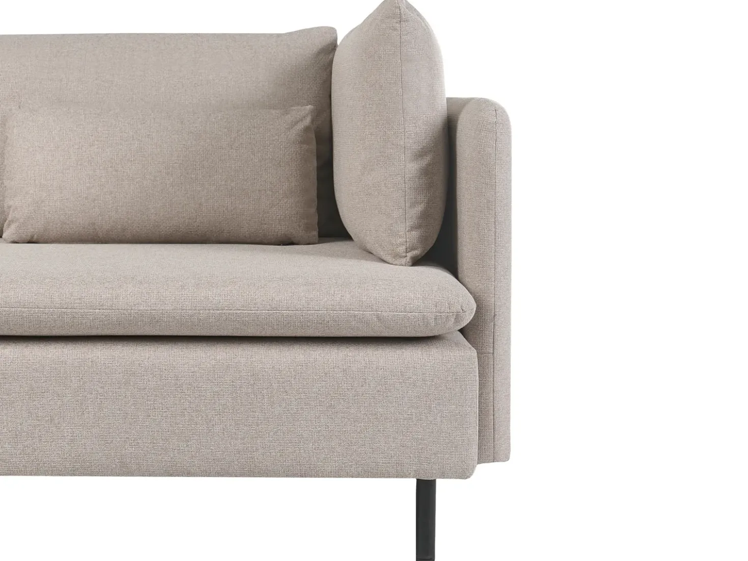 Divano angolare modulare 3 posti EGERIS Tessuto Beige Lato destro