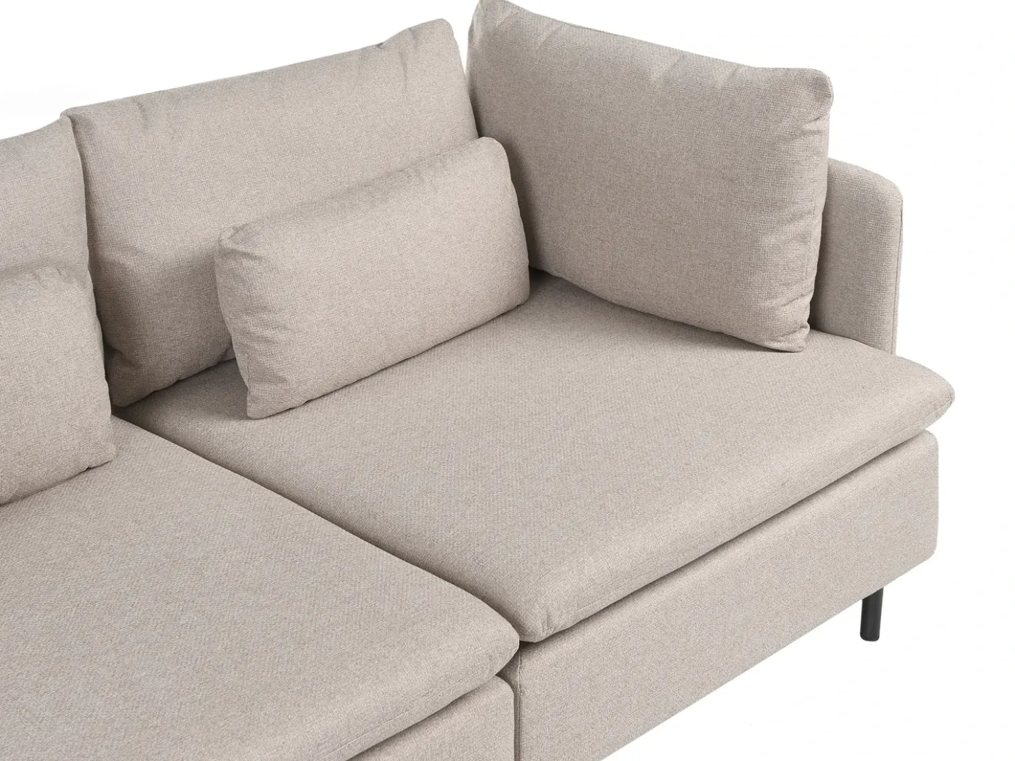 Divano angolare modulare 3 posti EGERIS Tessuto Beige Lato destro