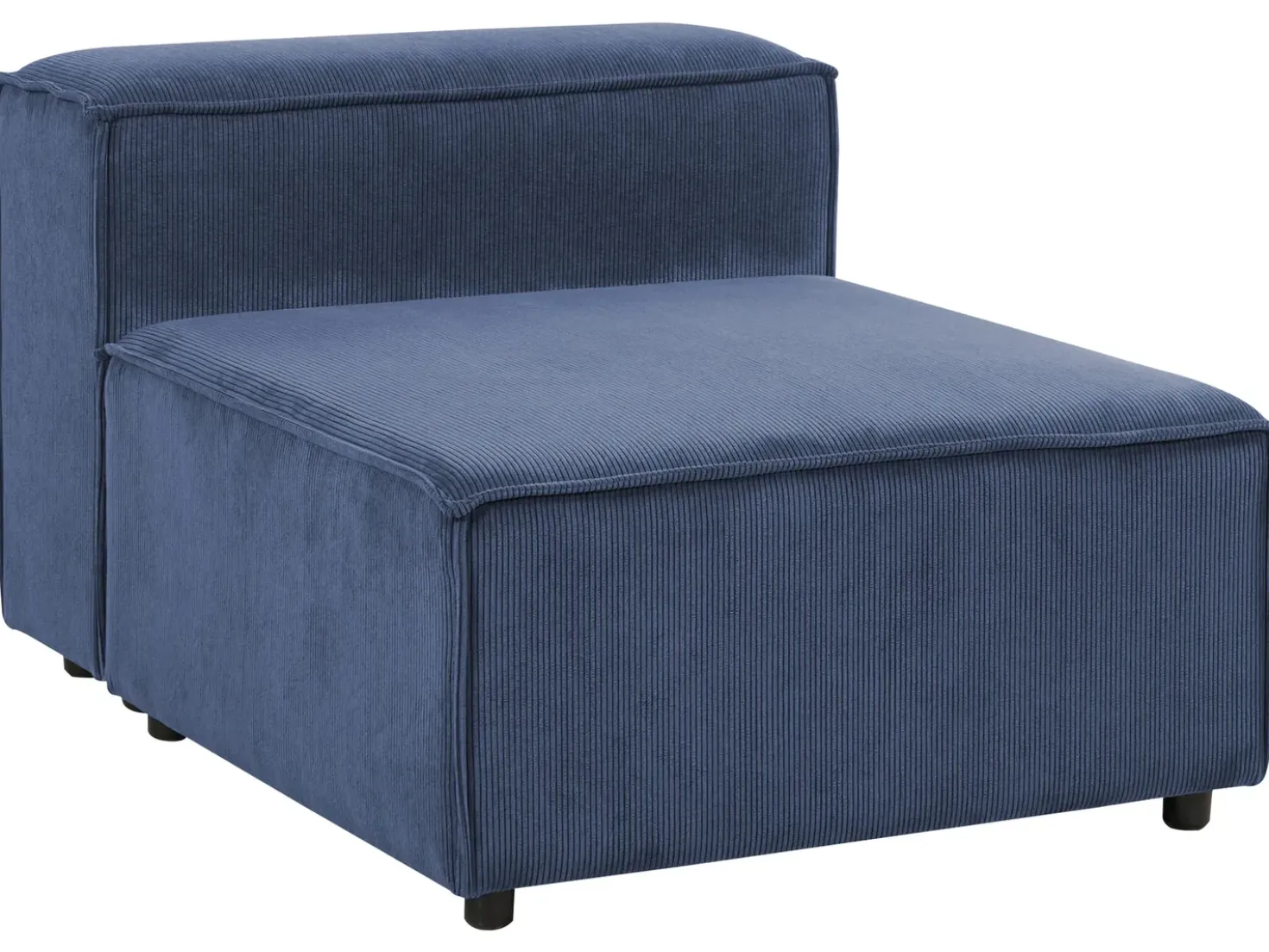 Divano angolare modulare 5 posti ARDAL Velluto a coste Blu scuro Lato destro