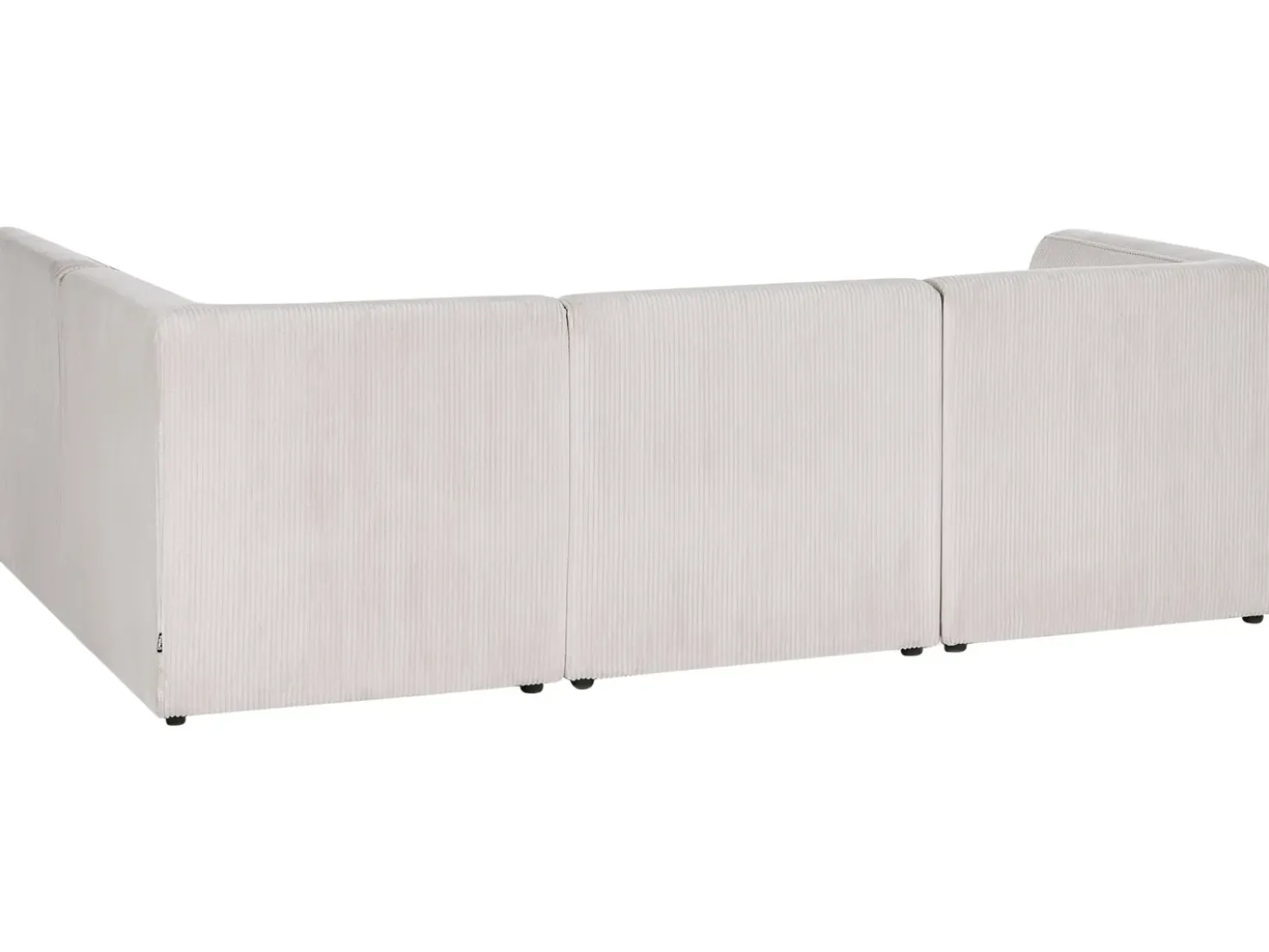 Divano angolare modulare 4 posti LEMVIG Velluto a coste Beige Lato Sinistro