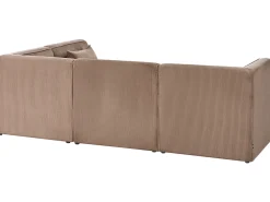 Divano angolare modulare 4 posti LEMVIG Velluto a coste Beige sabbia Lato Sinistro