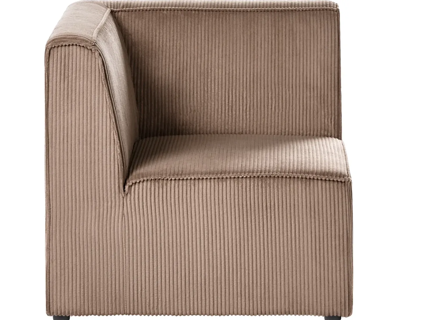 Divano angolare modulare 4 posti LEMVIG Velluto a coste Beige sabbia Lato Sinistro