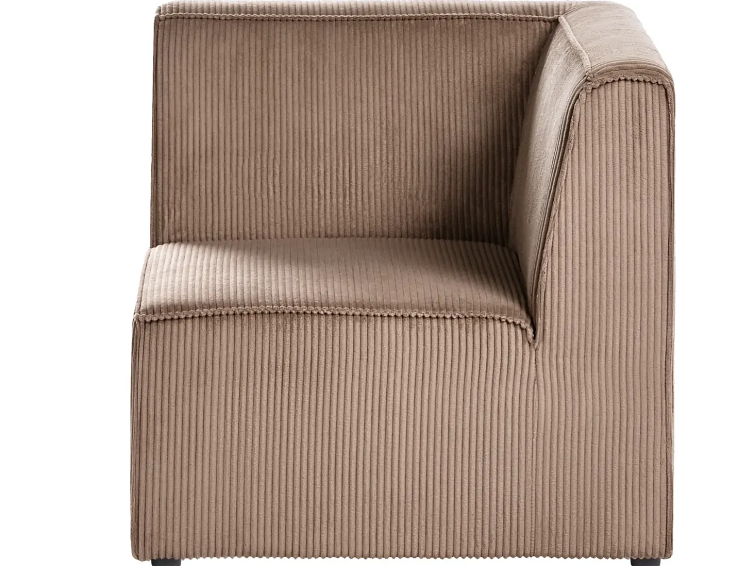 Divano angolare modulare 4 posti LEMVIG Velluto a coste Beige sabbia Lato Sinistro