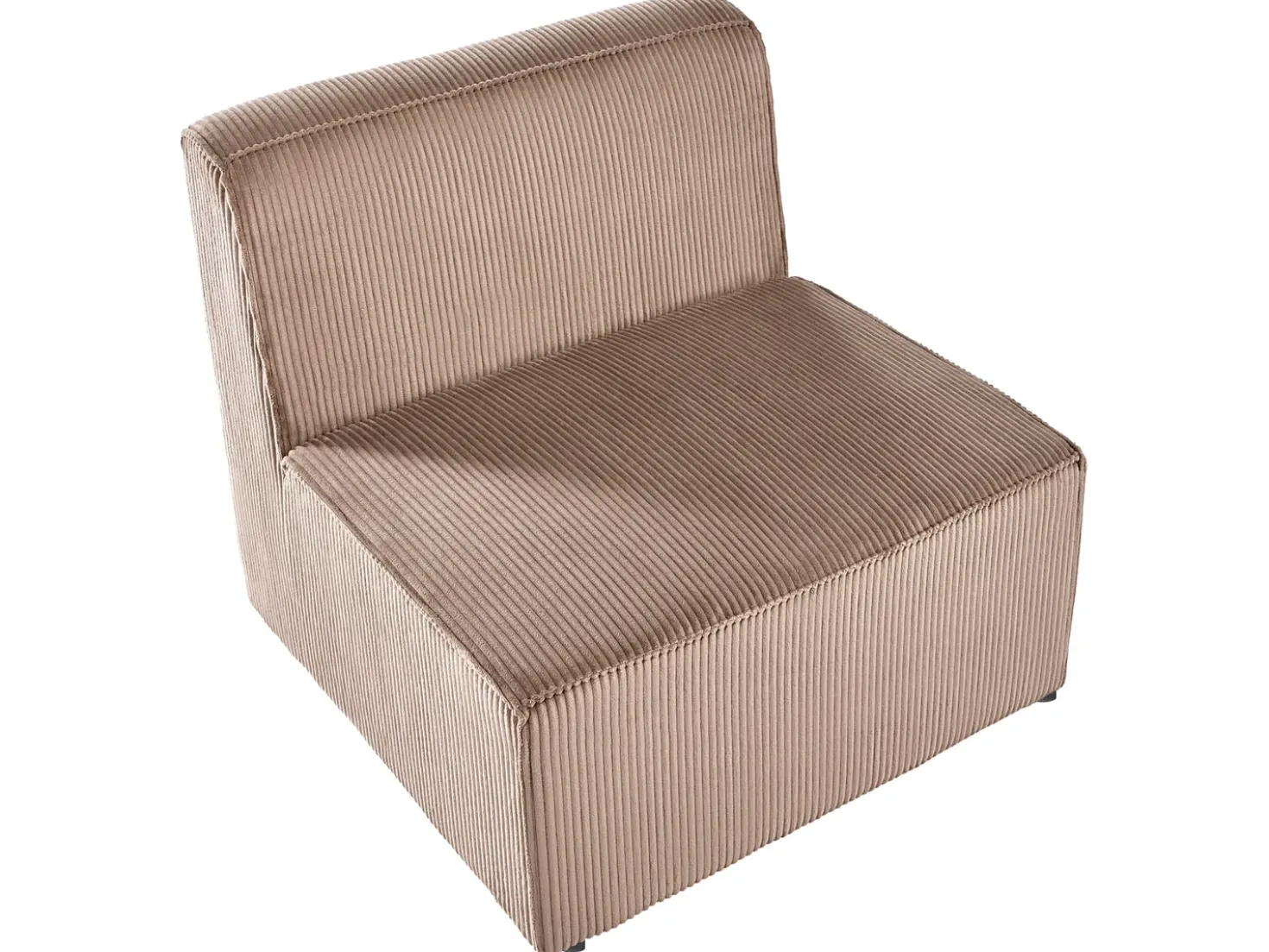 Divano angolare modulare 4 posti LEMVIG Velluto a coste Beige sabbia Lato Sinistro