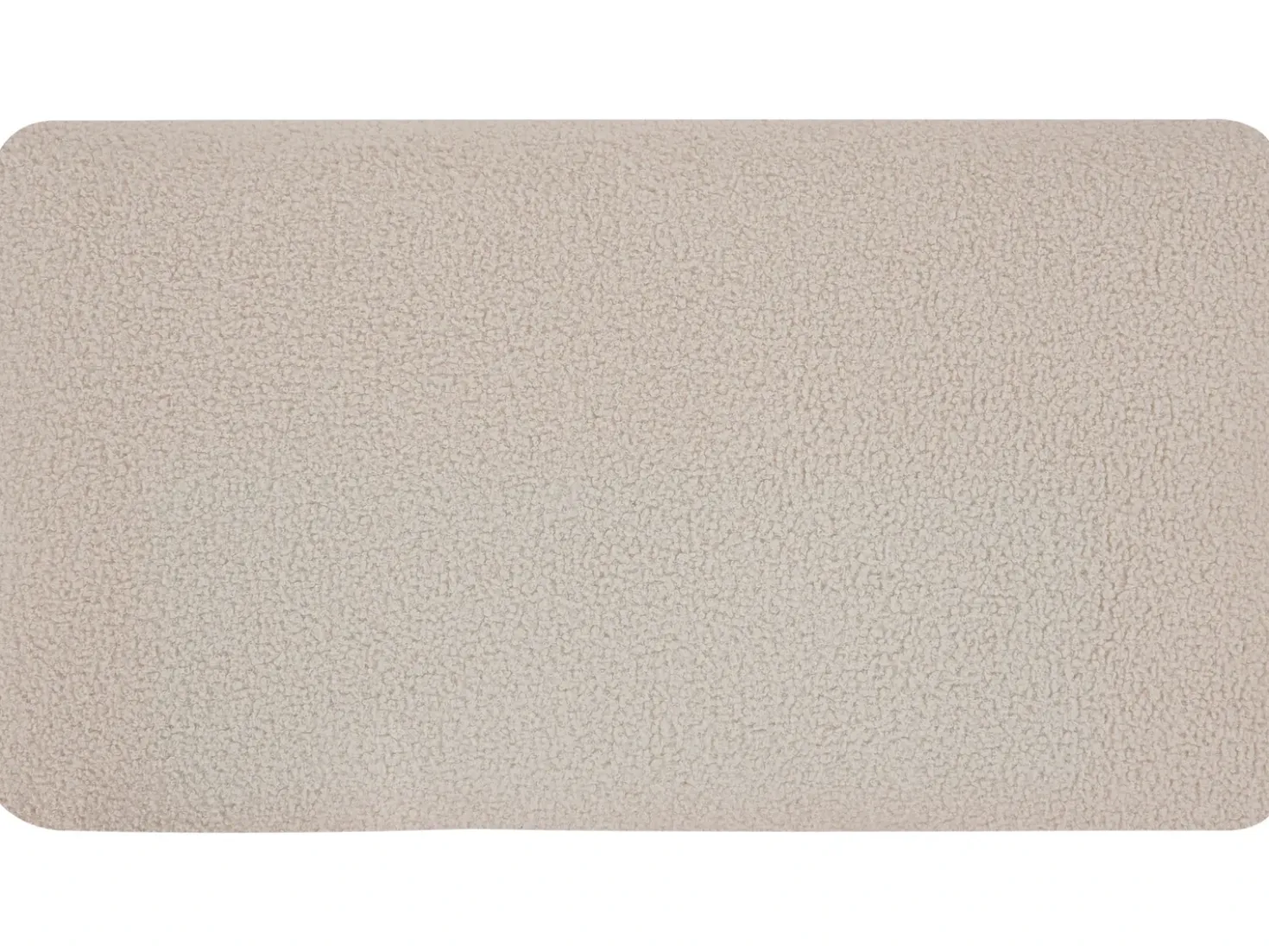 Divano angolare modulare 5 posti KIVVIK Bouclé Beige con ottomana Lato destro