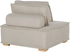 Divano angolare modulare 4 posti TIBRO Tessuto Beige chiaro Lato destro