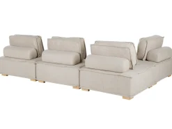 Divano angolare modulare 4 posti TIBRO Tessuto Beige chiaro Lato destro