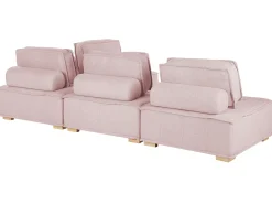Divano angolare modulare 4 posti TIBRO Tessuto Rosa Lato destro