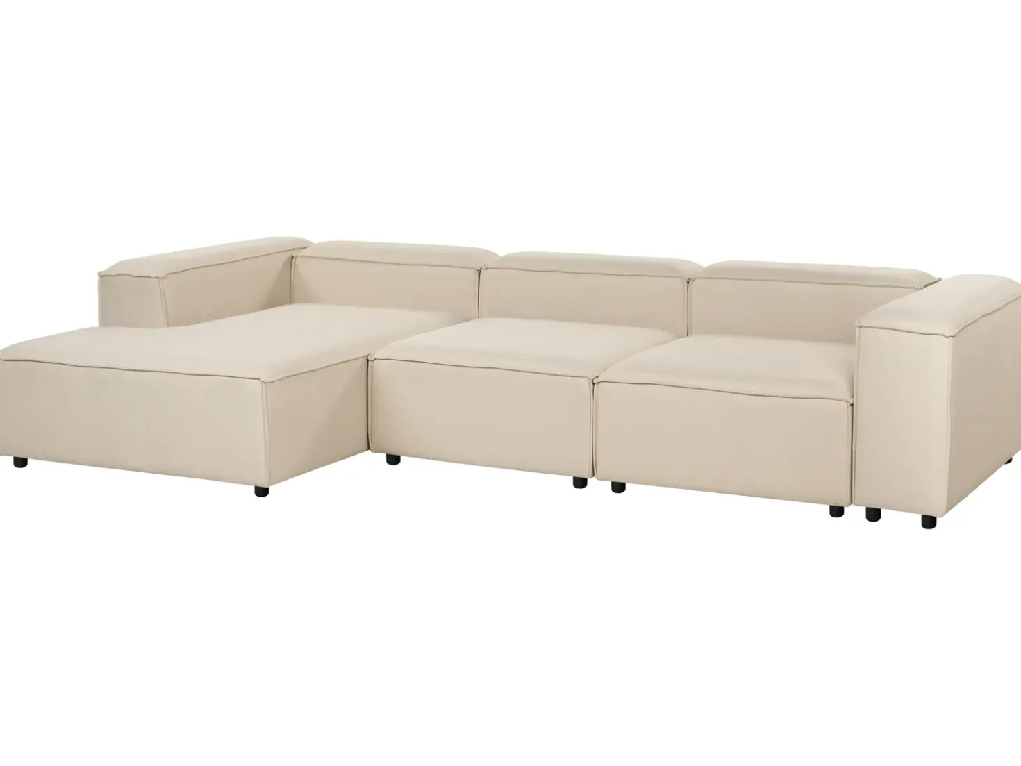 Divano angolare modulare 4 posti ARDAL Tessuto Beige Lato destro