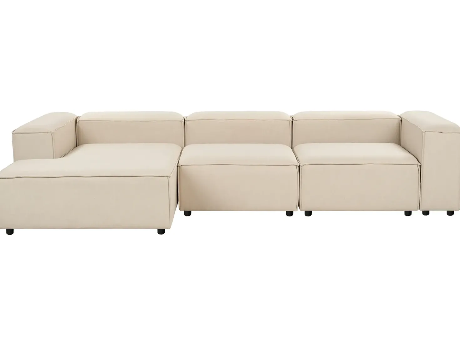 Divano angolare modulare 4 posti ARDAL Tessuto Beige Lato destro