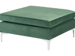 Divano angolare modulare 4 posti EVJA Velluto Verde con ottomana Lato Sinistro