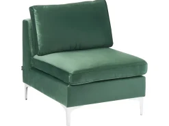 Divano angolare modulare 4 posti EVJA Velluto Verde Lato Sinistro