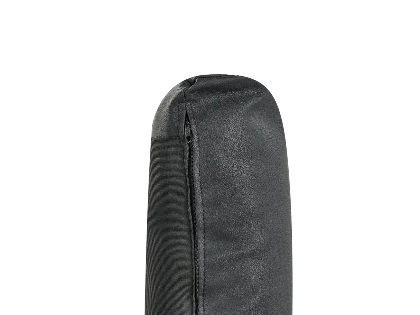 Divano angolare modulare 4 posti UNSTAD Pelle sintetica Nero con ottomana Lato Sinistro