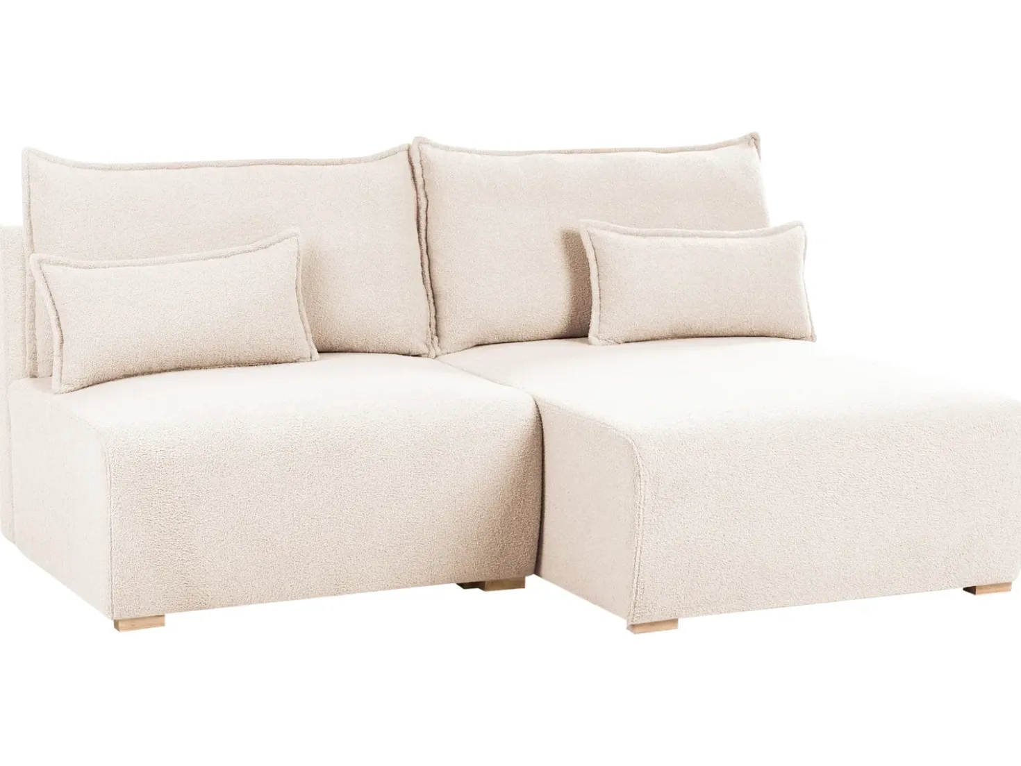 Divano angolare modulare NERBO Bouclé Beige Lato Sinistro