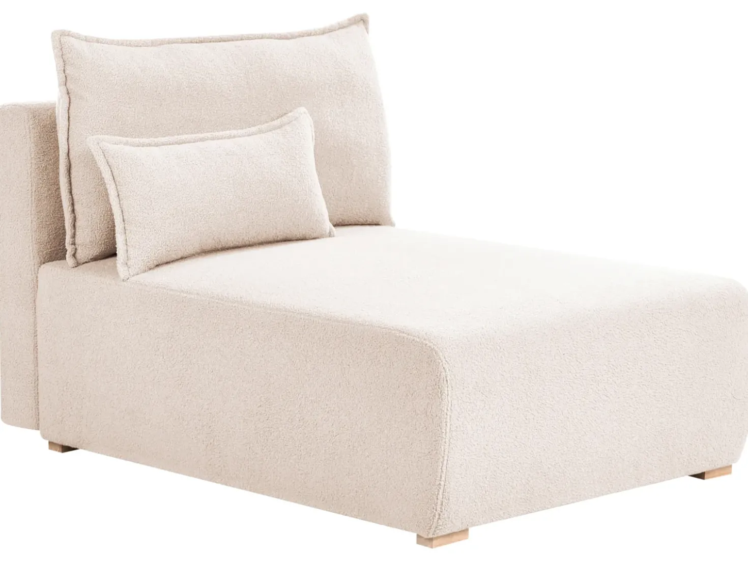 Divano angolare modulare NERBO Bouclé Beige Lato Sinistro