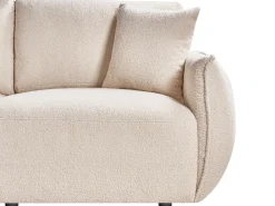 Divano angolare modulare 5 posti MESNALI Bouclé Beige Lato destro