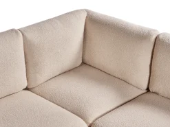 Divano angolare modulare 5 posti MESNALI Bouclé Beige Lato destro