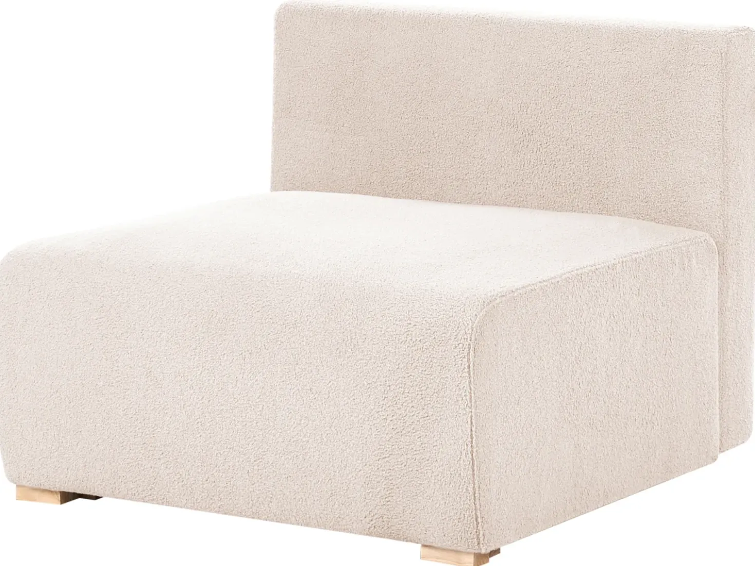 Divano angolare modulare NERBO Bouclé Beige Lato destro