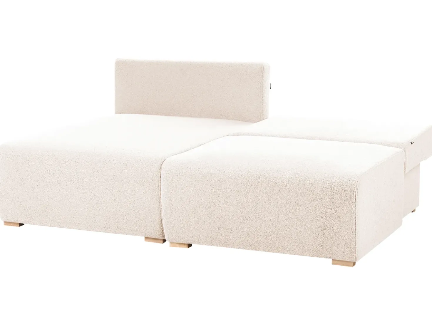 Divano angolare modulare NERBO Bouclé Beige Lato destro