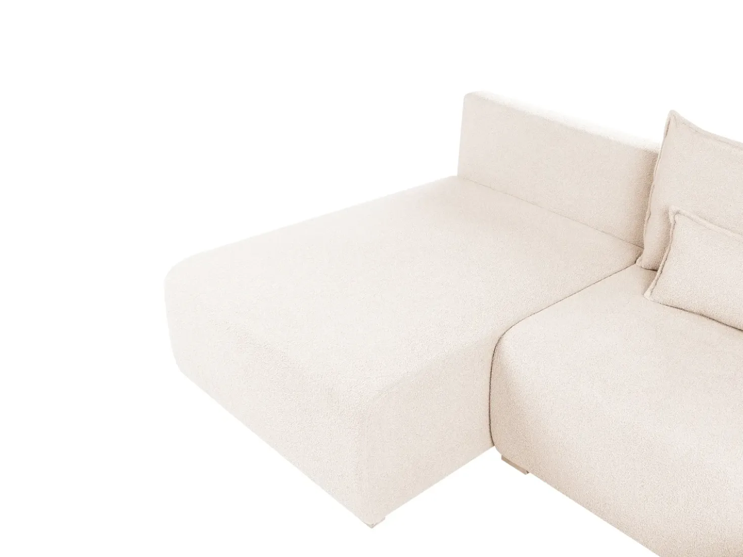 Divano angolare modulare NERBO Bouclé Beige Lato destro