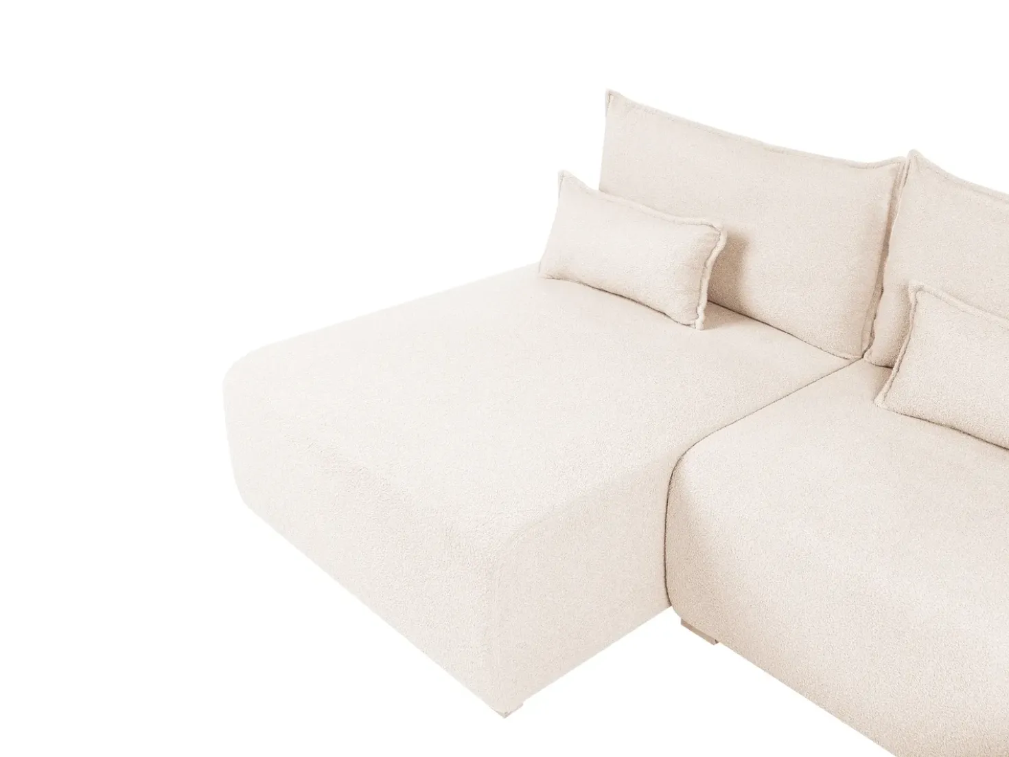 Divano angolare modulare NERBO Bouclé Beige Lato destro
