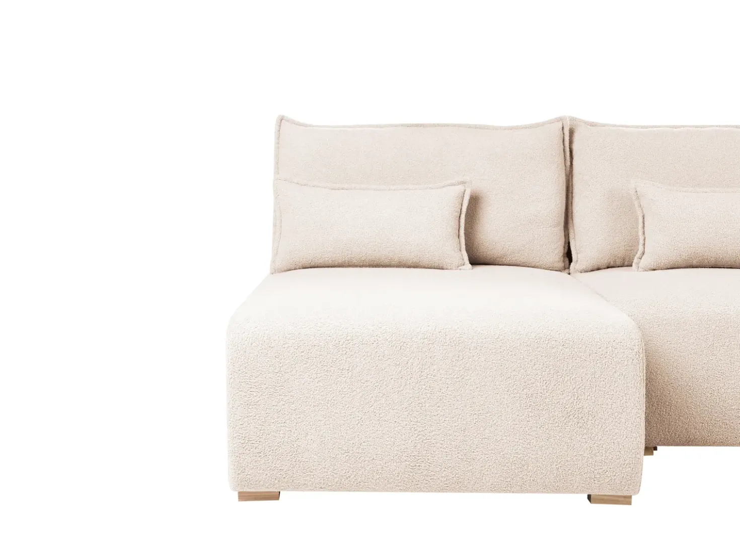 Divano angolare modulare NERBO Bouclé Beige Lato destro