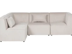 Divano angolare modulare 4 posti LEMVIG Velluto a coste Beige Lato destro