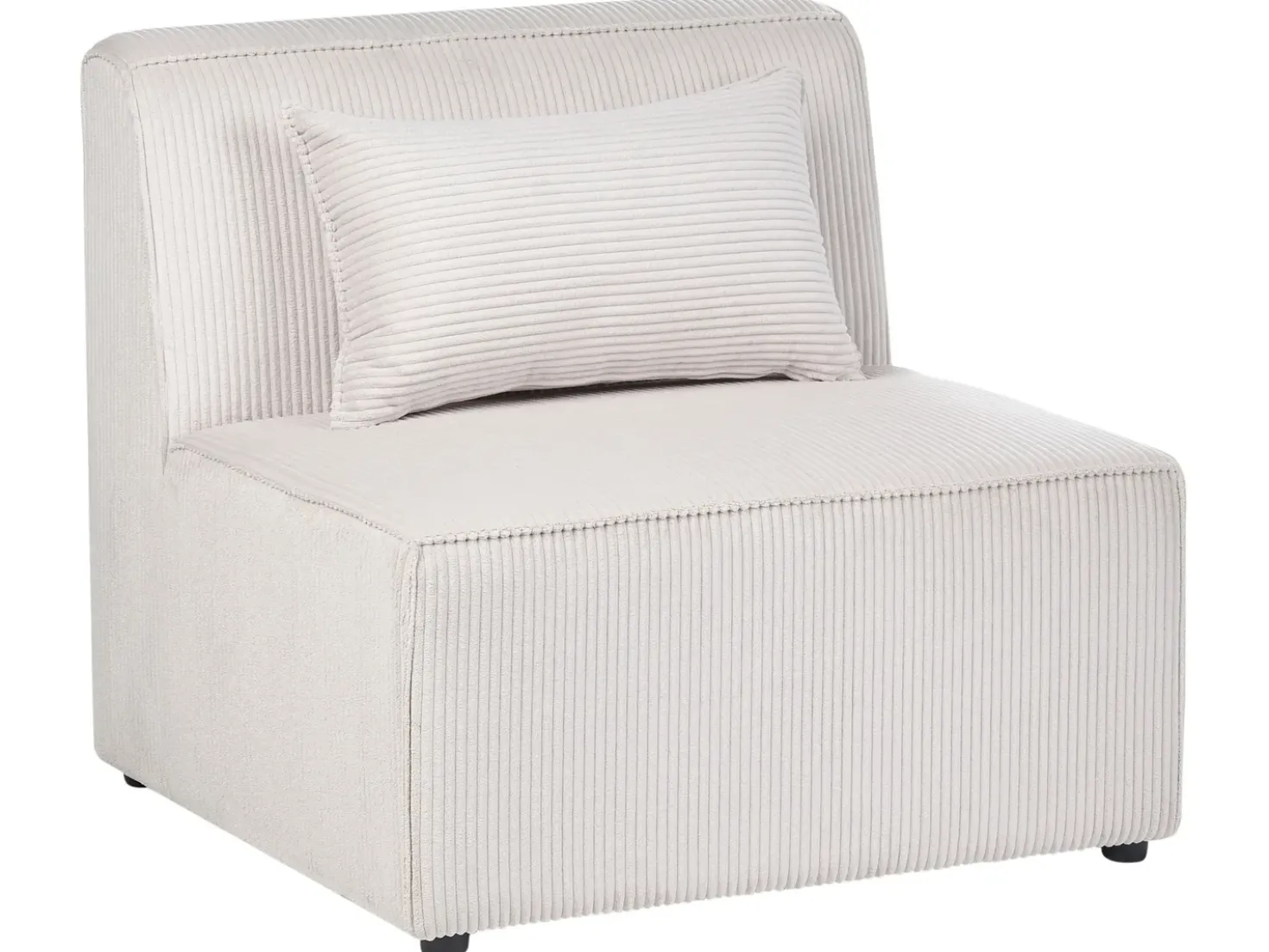 Divano angolare modulare 4 posti LEMVIG Velluto a coste Beige Lato destro