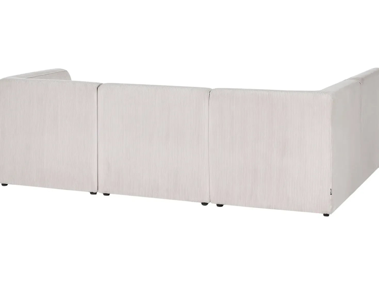 Divano angolare modulare 4 posti LEMVIG Velluto a coste Beige Lato destro