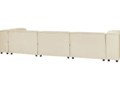 Divano angolare modulare 3 posti APRICA Lino sintetico Beige Lato destro