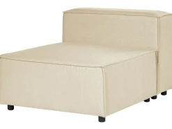 Divano angolare modulare 3 posti APRICA Lino sintetico Beige Lato destro