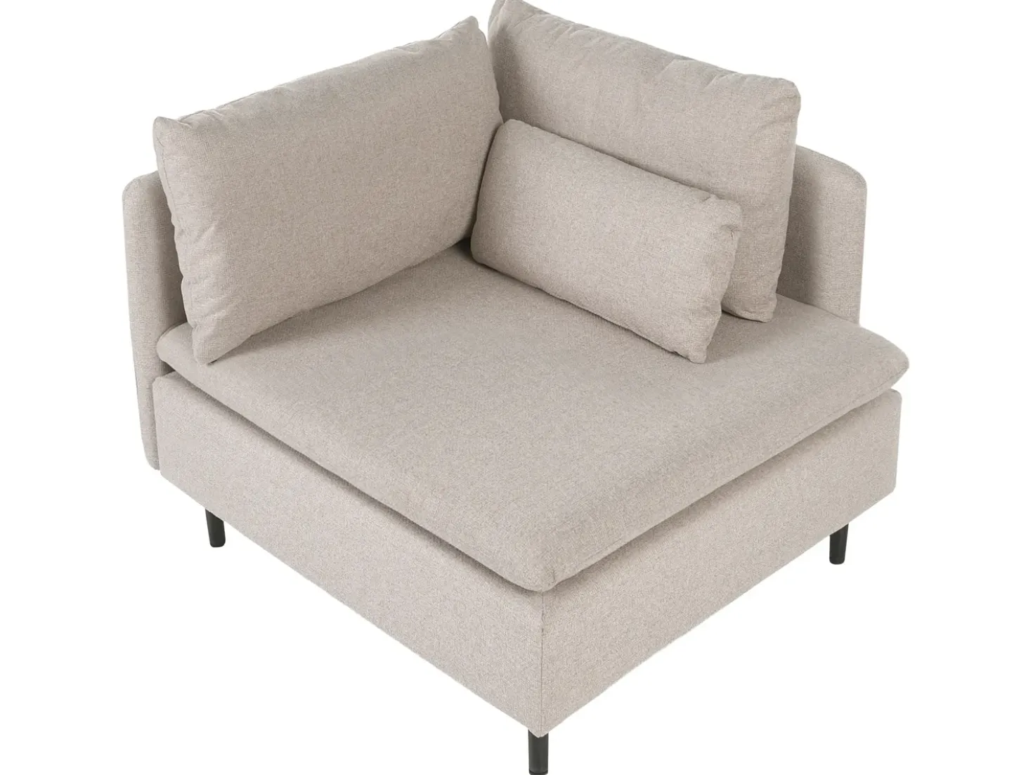 Divano angolare modulare 3 posti EGERIS Tessuto Beige Lato Sinistro