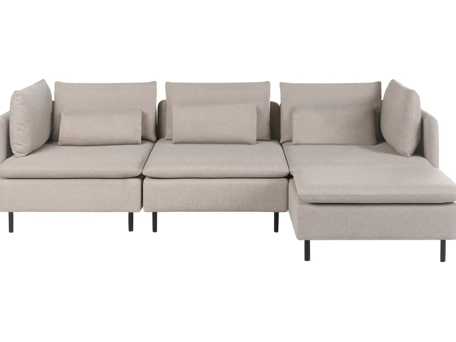 Divano angolare modulare 3 posti EGERIS Tessuto Beige Lato Sinistro