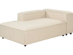 Divano angolare modulare 3 posti ARDAL Tessuto Beige con ottomana Lato destro