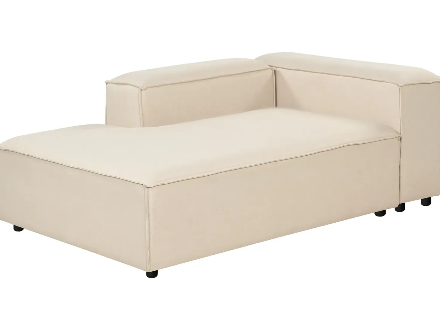 Divano angolare modulare 3 posti ARDAL Tessuto Beige con ottomana Lato destro
