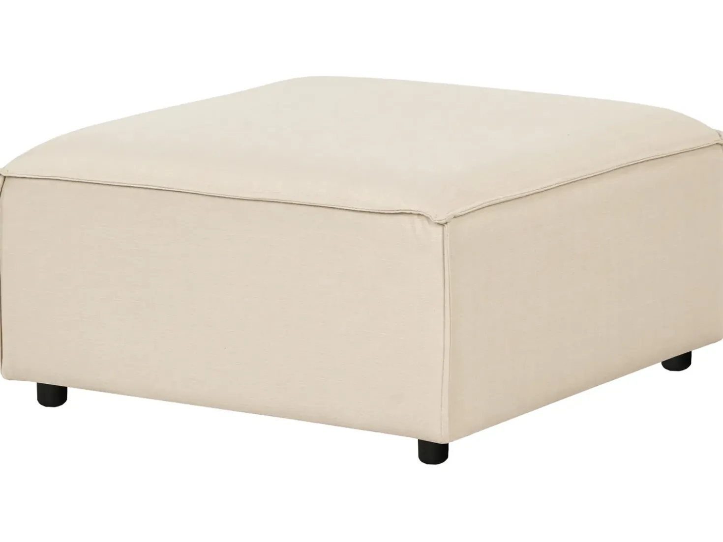 Divano angolare modulare 3 posti ARDAL Tessuto Beige con ottomana Lato destro