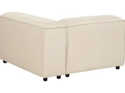 Divano angolare modulare 3 posti ARDAL Tessuto Beige con ottomana Lato destro