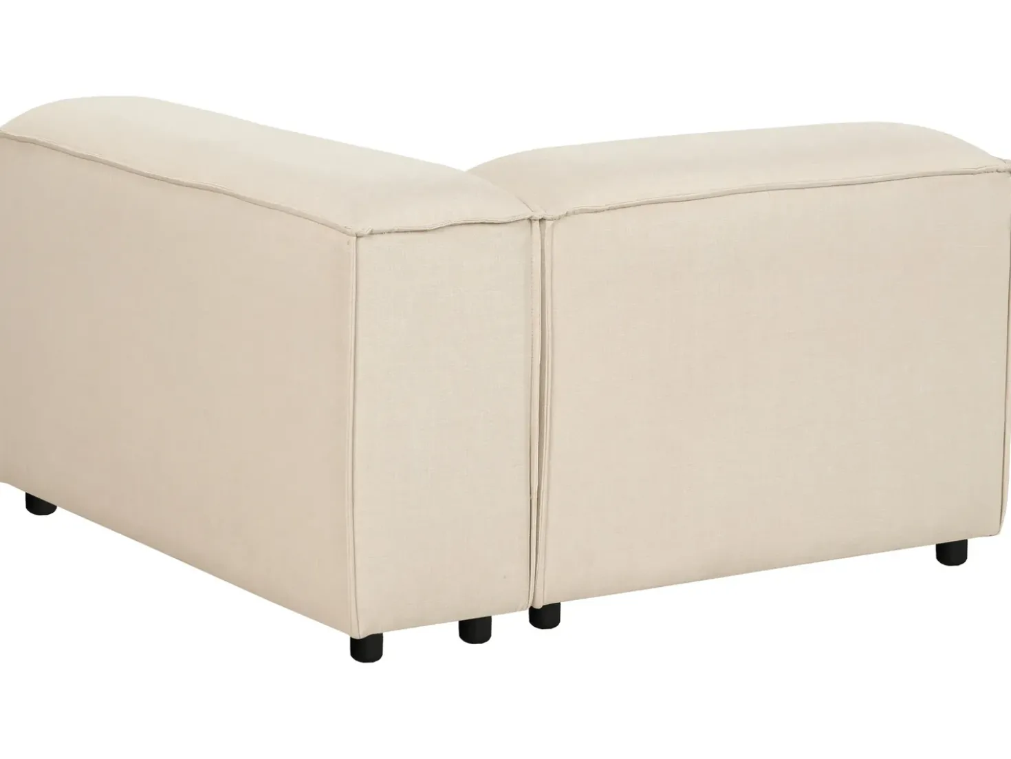 Divano angolare modulare 3 posti ARDAL Tessuto Beige con ottomana Lato destro